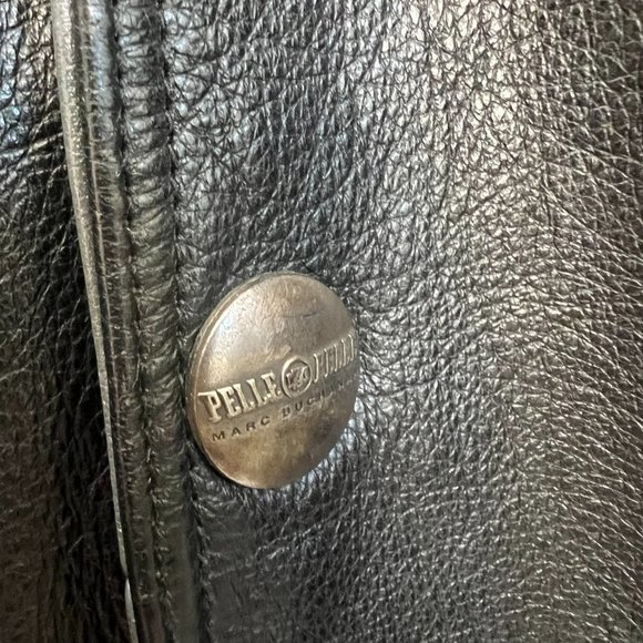 PELLE PELLE Marc Buchanan grey black embellished leather bomber jacket 42 - Picture 10 of 16